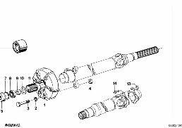 DRIVE SHAFT, UNIVERSAL JOINT diagram for BMW 5 Series E12 520