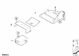 Peças individuais instalação de rádio diagram for BMW 7 Series E67 745LiS