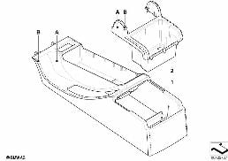 INDIVIDUAL CENTER CONSOLE, LEATHER diagram for BMW 3 Series E46 318i
