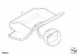 INDIVIDUAL GLOVE COMPARTMENT, LEATHER diagram for BMW 3 Series E46 318i