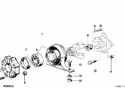 DRIVE SHAFT,UNIV.JOINT/CENTER MOUNTING diagram for BMW 3 Series E21 316