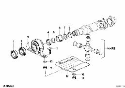 DRIVE SHAFT-CENT.BEARING-UNIVERSAL JOINT diagram for BMW 5 Series E12 520