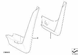 Bavettes garde-boue diagram for BMW Z4 E85 2.5i