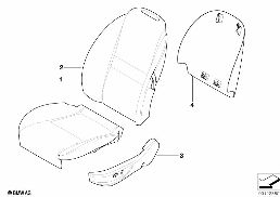 INDIV. COVER, SPORTS SEAT & ATTACH PARTS diagram for BMW Z8 E52 Z8