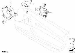 LOUDSPEAKER, FRONT, HIFI SYST. diagram for BMW Z4 E86 M3.2