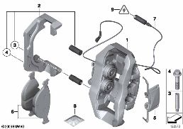 Sensore past. freno ruota ant. diagram for BMW Rolls-Royce Phantom RR1 Phantom