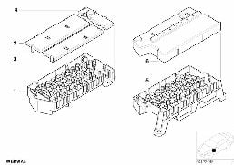 Composants de boîte à fusibles diagram for BMW 5 Series E39 525td