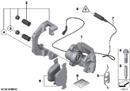 Sensore past. freno ruota post. diagram for BMW Rolls-Royce Phantom RR1 Phantom
