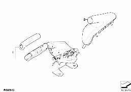 INDIVIDUAL HANDBRAKE LEVER AND COVER diagram for BMW Z8 E52 Z8