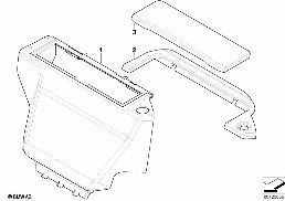 INDIVIDUAL STORAGE BOX, REAR diagram for BMW Z8 E52 Z8