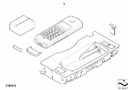 Kit 2ème monte téléphone cordless diagram for BMW 7 Series E66 735Li