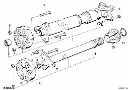 DRIVE SHAFT, SINGLE COMPONENTS, 4-WHEEL diagram for BMW 3 Series E30 325ix