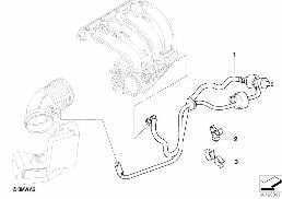 Undertrycksstyrning motor diagram for BMW 3 Series E46 316ti