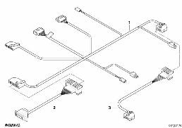 CAR TELEPHONE CONNECTION CABLE diagram for BMW X5 E53 3.0i