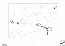 MASTER KEY LOCKING diagram for BMW 5 Series E60 525i
