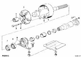 DRIVE SHAFT,UNIV.JOINT/CENTER MOUNTING diagram for BMW 6 Series E24 633CSi