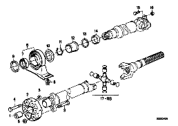 DRIVE SHAFT,UNIV.JOINT/CENTER MOUNTING