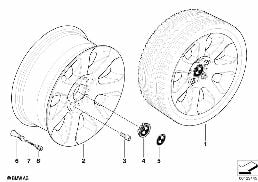 BMW LA WHEEL, STAR SPOKE 115 diagram for BMW 5 Series E60 525d
