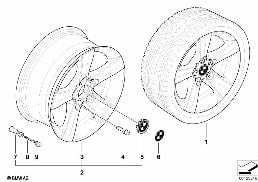 BMW LA WHEEL, STAR SPOKE 119 diagram for BMW 3 Series E46 318i