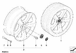 BMW LIGHT ALLOY WHEEL, SPIDER SPOKE 137 diagram for BMW 3 Series E46 318i