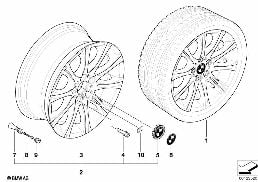 BMW ALLOY WHEEL, M DOUBLE SPOKE 135 diagram for BMW 3 Series E46 318i