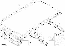 Dach diagram for BMW X5 E53 4.6is