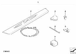 ILLUMINATED DOOR SILL STRIP RETROFIT KIT diagram for BMW Z4 E89 30i