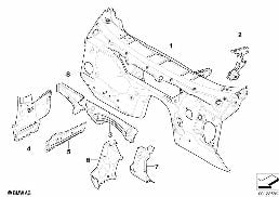 SPLASH WALL PARTS diagram for BMW X3 E83 LCI 2.0i