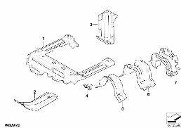 FLOOR PARTS REAR INTERIOR diagram for BMW X3 E83 LCI 2.0i