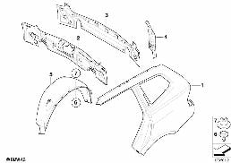 SIDE PANEL/TAIL TRIM diagram for BMW X3 E83 LCI 2.0i