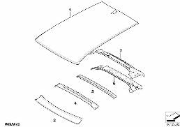ROOF diagram for BMW X3 E83 LCI 2.0i