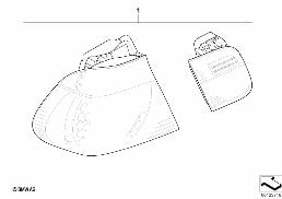 CONVERSION KIT TAIL LIGHTS FACELIFT 2003 diagram for BMW 3 Series E46 323Ci