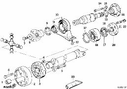 DRIVE SHAFT ASSY-UNIV.JT./CONST.VEL.JT. diagram for BMW 3 Series E30 318i