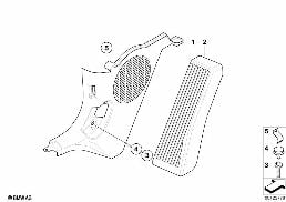 Habillage lateral plancher diagram for BMW Z4 E85 2.5i