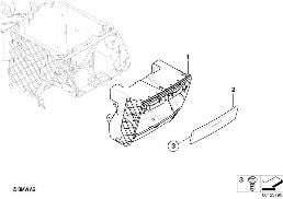 Dodatečná montáž držák nápojů zadní diagram for BMW X5 E53 4.4i