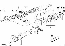 DRIVE SHAFT-CEN.BEARING-CONST.VEL.JOINT