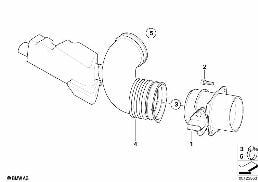 Contatore della massa aria film caldo diagram for BMW 7 Series E65 760i