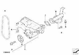 Ölversorgung/Ölpumpe mit Antrieb diagram for BMW X3 E83 2.0d