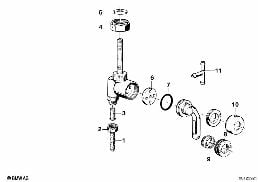 Robinet de carburant-karcoma diagram for BMW R50/5-R90S 69-76 R50/5