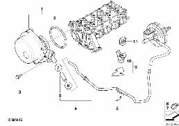 Vakuumpump met bijping diagram for BMW 5 Series E60 LCI 520d