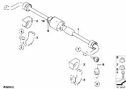 REAR STABILIZER BAR/DYNAMIC DRIVE diagram for BMW 6 Series E63 LCI 635d