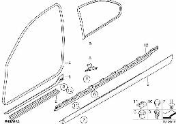 Osłona krawędzi / osłona wejścia diagram for BMW 3 Series E46 316ti