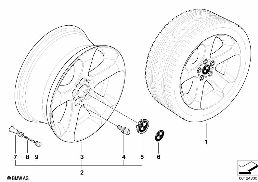 BMW LA WHEEL, STAR SPOKE 132 diagram for BMW X5 E53 3.0d
