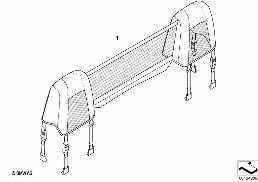 déflecteur textile, pliable diagram for BMW Z4 E85 2.5i