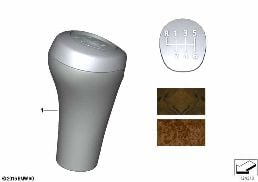 RETROFIT, WOODEN GEARSHIFT KNOB diagram for BMW 3 Series E90 318i