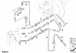 BRAKE PIPE, FRONT diagram for BMW 5 Series E61 520d