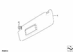 Ind. osłona przeciwsłon. Alcantara diagram for BMW 7 Series E65 745i