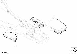 INDIVIDUAL CENTER CONSOLE ODDMENTS TRAYS diagram for BMW Z8 E52 Z8