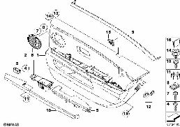 Kapı döş./kapl.,Ar.Yan hv.yas./Uzun ver. diagram for BMW 7 Series E67 745LiS