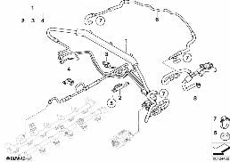 Impianto iniezione - tubaz.carburante diagram for BMW 7 Series E65 760i